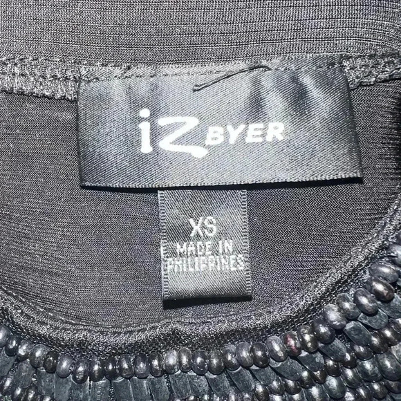 Black Beaded Sleeveless Top - Picture 3 of 3